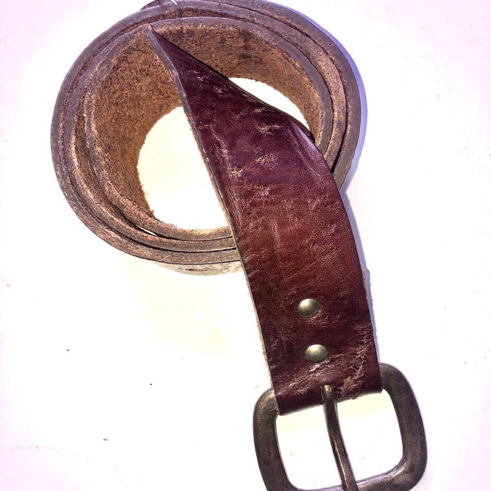 Vintage made latigo leather belt